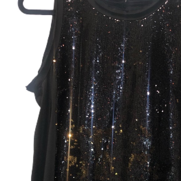 Michael Kors Metallic Two-Tone Sequin Crepe Dress - Picture 3 of 8